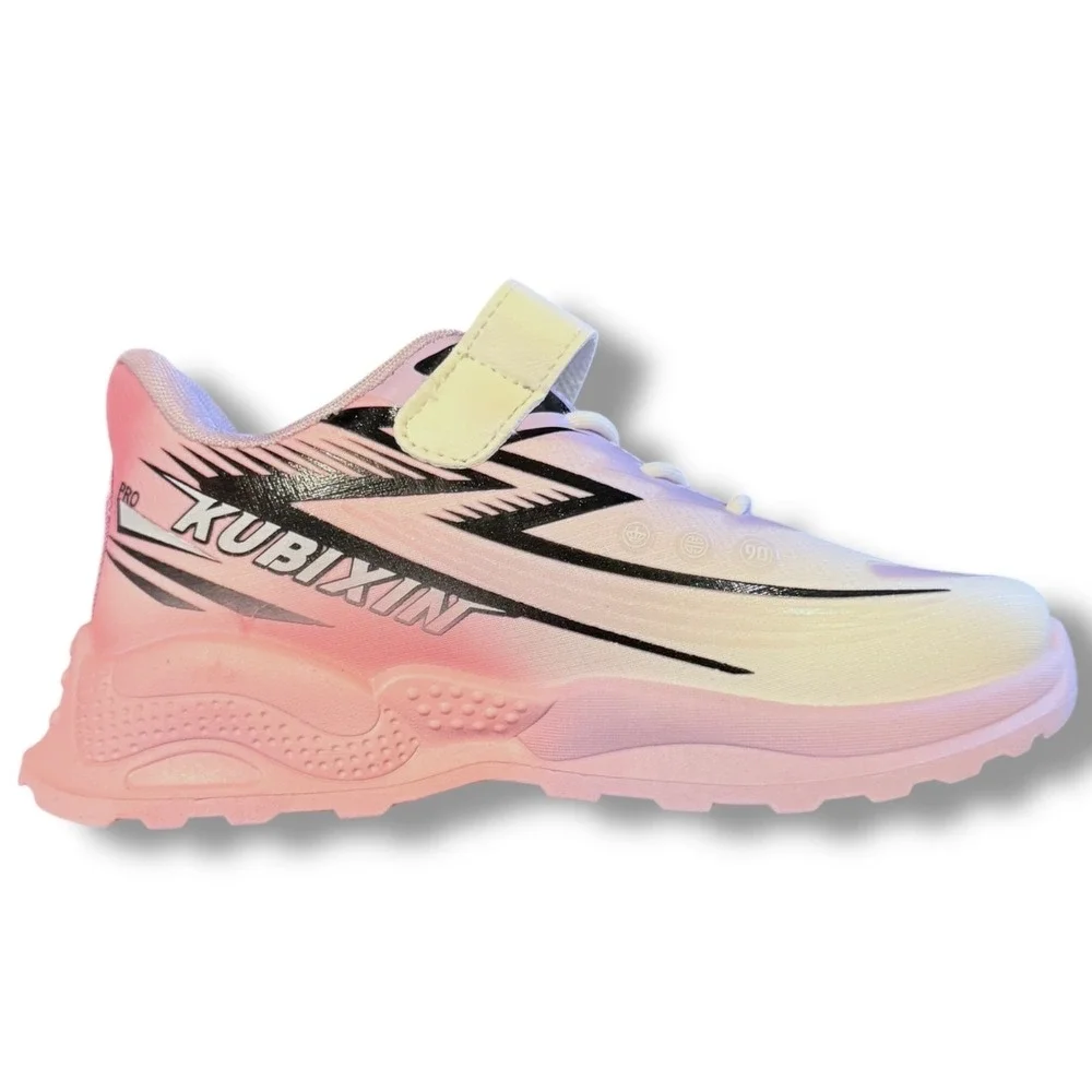 NIB Kids Girls KUBIXIN Sneakers Light Purple Pink Athletic Hook Loop Shoes Sz 1